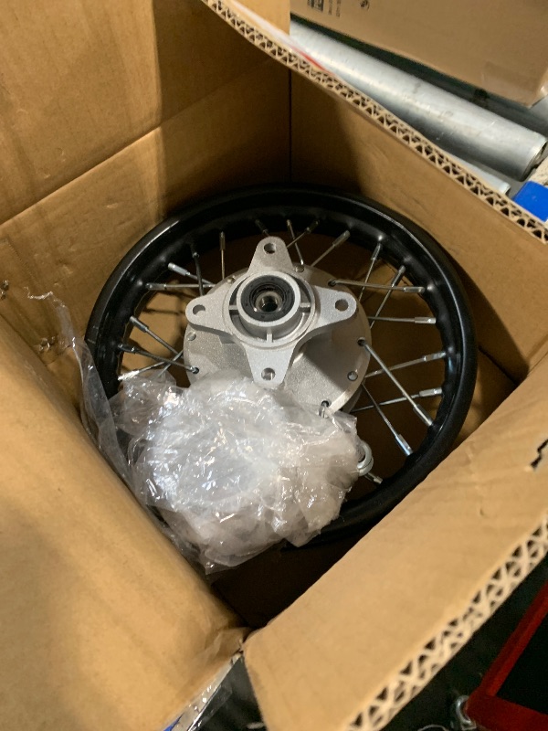 Photo 1 of 10" Rear Front Wheel Rim Assembly 12mm 50cc 70cc 90cc 110cc Dirt Pit Pro Trail Bike CRF50 DRZ70 PW50 BBR50 TTR50 DRZ50 SSR 2.50-10 1.4x10 for Rear Drum Brake (Rear, With Drum Brake)