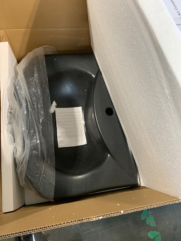Photo 1 of ***bottom missing**
Chateau Two-Piece Round Pedestal Sink in Matte Black