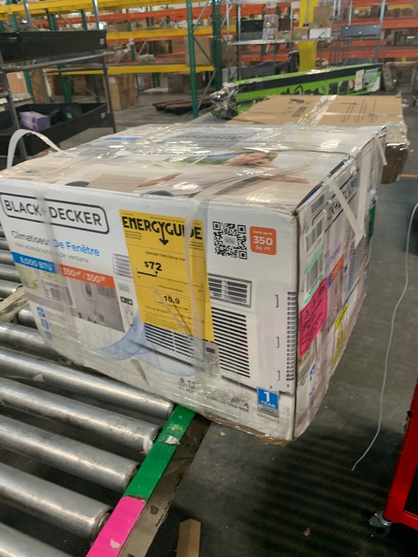 Photo 1 of BLACK+DECKER BD08WT6 Window Air Conditioner with Remote Control, 8000 BTU, Cools Up to 350 Square Feet Energy Efficient, White