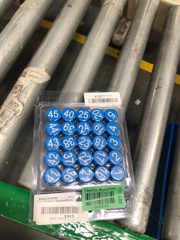 Photo 1 of 1-50 Magnetic Numbers, Magnets with Number for Dry Erase Boards, Round Number Refrigerator Magnets for Whiteboard in Home and Office (0.8" Diameter, Blue)