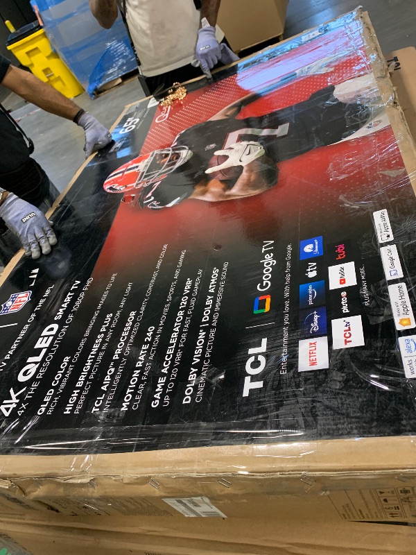 Photo 1 of **ONLY PARTS** TCL 65-Inch Q65 QLED 4K UHD Smart TV with Google TV (65Q651G, 2024 Model) Dolby Vision, Dolby Atmos, HDR Pro+, Game Accelerator Enhanced Gaming, Voice Remote, Works with Alexa, Streaming Television