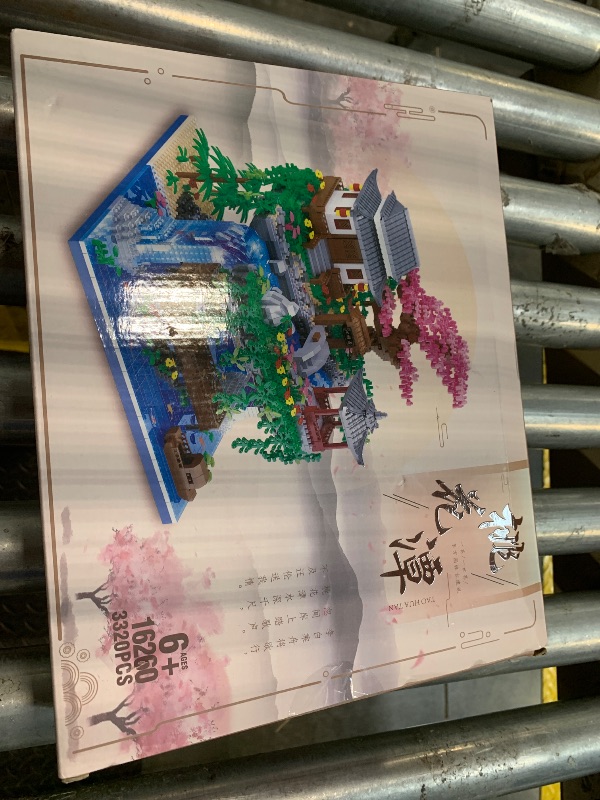 Photo 1 of NEWABWN Peach Blossom Pond Micro Mini Building Blocks Set for Adults and Kids, Chinese Architecture Cherry Bonsai Gift Toys with String Lights, Japanese Flowers Tree House Micro Bricks (3320PCS)