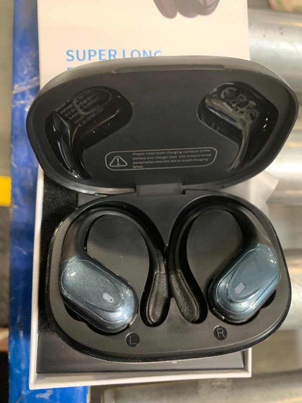 Photo 1 of Bcaikair Wireless Earbuds, Sports Bluetooth Headphones, Ear Buds with 80hr Playtime, Noise Canceling, LED Power Display, IPX7 Waterproof Earphones for Workout/Running Black