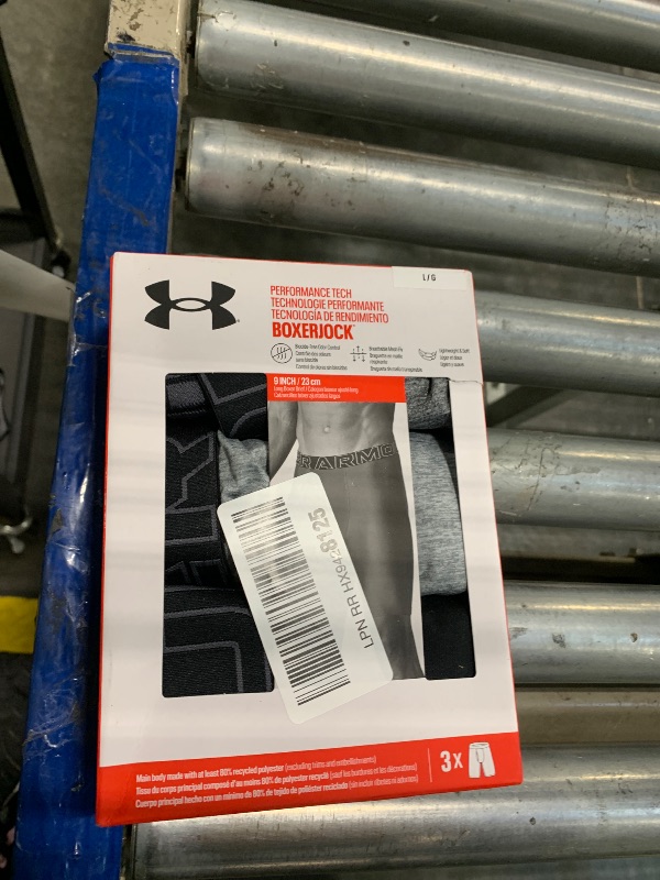 Photo 1 of Under Armour Men's Multi-Pack Performance Tech Long-Leg Boxer Brief, 9" Inseam, All-Day Comfort