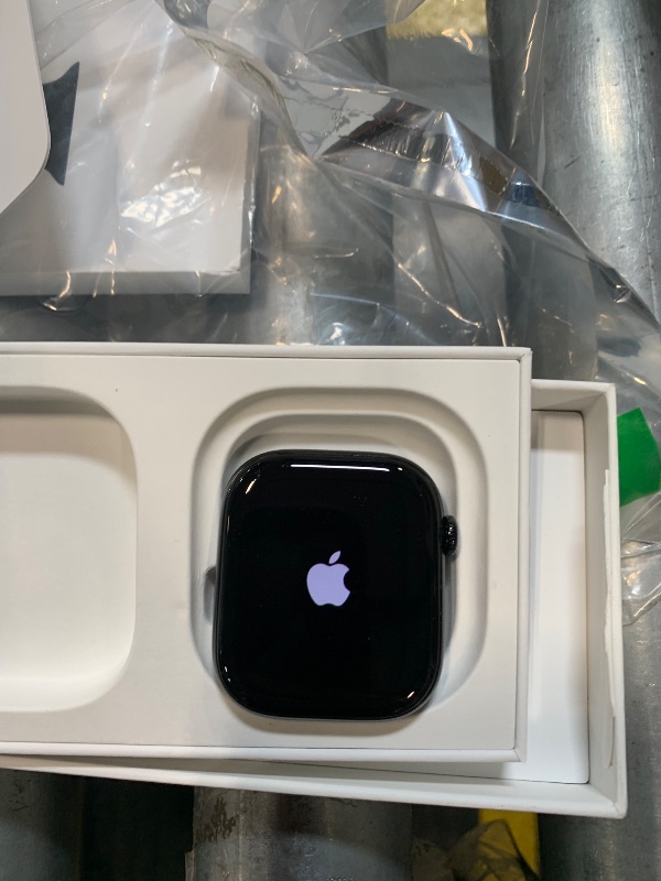 Photo 1 of [LOCKED] Apple Watch Series 10 [GPS 46mm case] Smartwatch with Jet Black Aluminium Case with Black Sport Band - M/L. Fitness Tracker, ECG App, Always-On Retina Display, Water Resistant