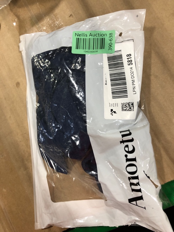 Photo 1 of Amoretu Summer Shirt Short Sleeve Tops Cotton T Shirts for Women Navy Blue S