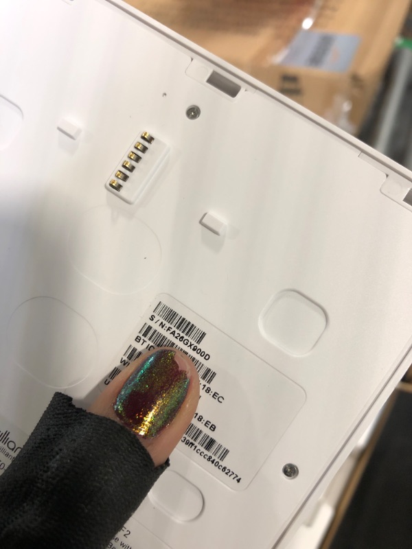 Photo 1 of ** USE FOR PARTS**
Brilliant Smart Home Control (Plug-In Panel) — Alexa Built-In & Compatible with Ring, Sonos, Hue, Google Nest, Wemo, SmartThings, Apple HomeKit — In-Wall Touchscreen Control for Lights, Music, & More