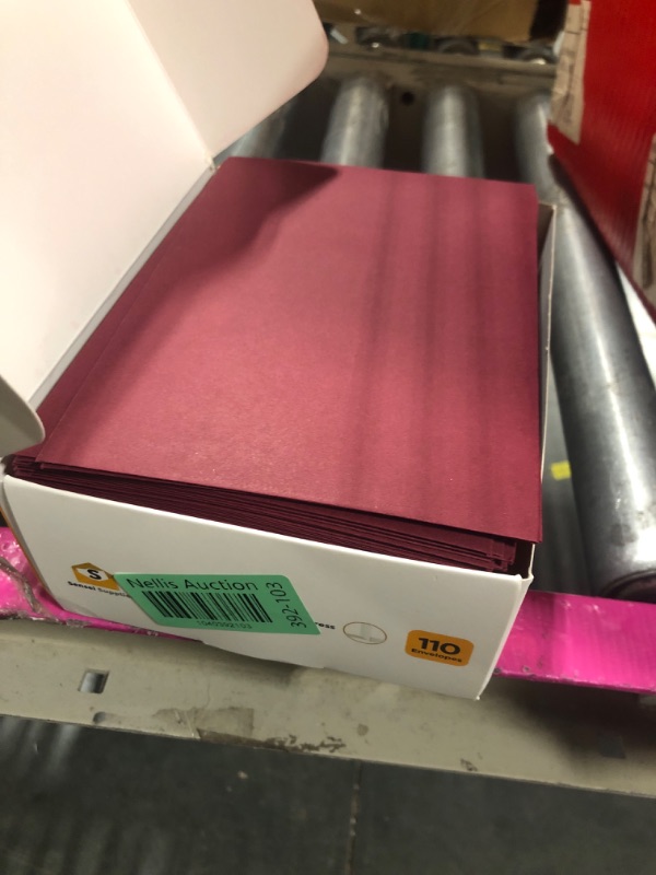 Photo 1 of 110 5x7 Burgundy Invitation Envelopes - for 5x7 Cards - A7 - (5 ¼ x 7 ¼ inches) - Perfect for Weddings, Graduation, Baby Shower - 120 GSM - Peel, Press & Self Seal - Square Flap