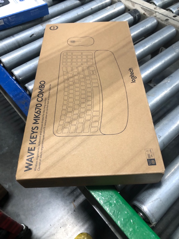 Photo 1 of Logitech Wave Keys MK670 Combo, Wireless Ergonomic Keyboard with Signature M550 L Wireless Mouse, Comfortable Natural Typing, Bluetooth, Logi Bolt, for Multi-OS, Windows/Mac - Graphite