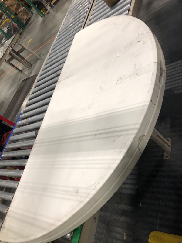 Photo 1 of Sorfey Round Folding Table, 60" Round (5 ft Round), White Plastic.