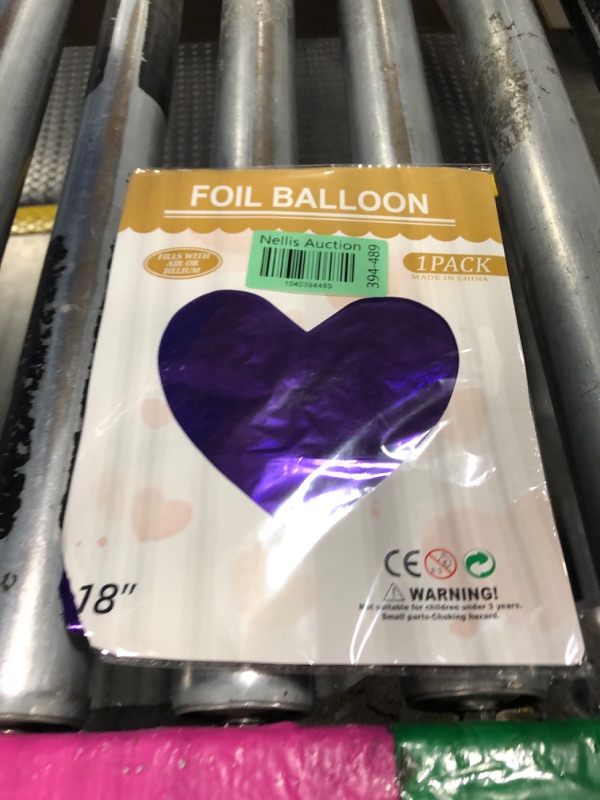 Photo 1 of 10Pcs Purple Foil Heart Shaped Balloons 18 Inch Mylar for Baby Shower, Wedding, Valentine Decorations - Love Party Decor