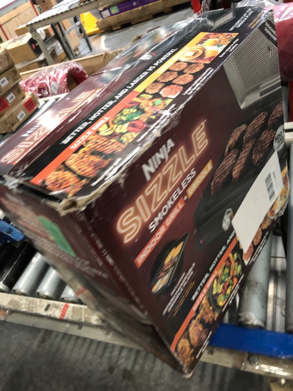 Photo 1 of Ninja Griddle and Indoor Grill, 14’’, Electric Grill, For Steak, Burgers, Salmon, Veggies, and More, Pancake Griddle, Nonstick, Dishwasher Safe, 500F, Even Cooking, Silver, GR101