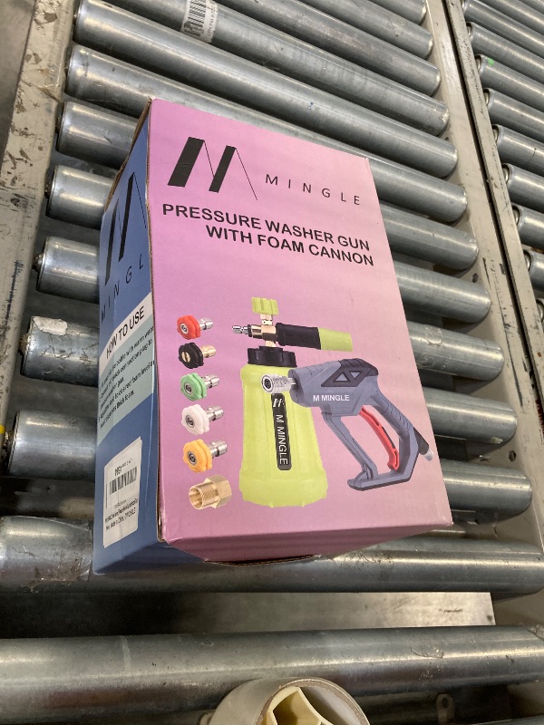 Photo 1 of ***MISSING HARDWARE***
High Pressure Washer Gun Snow Foam Lance, 4000 PSI Cannon Foam Blaster Power Washer with 1/4" Quick Connector, Car Wash Foam Cannon Kit with 5 Pressure Washer Nozzle Tips, 1 Liter            