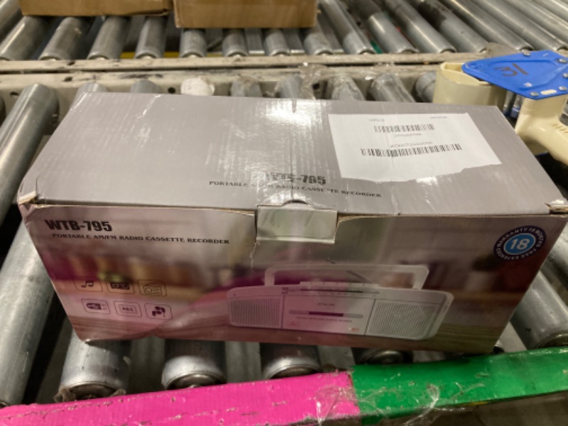 Photo 1 of Cassette Player Boombox, Portable AM/FM Radio Stereo with Bluetooth, USB, Dual Big Speaker, Earphone Jack, Record to Cassettes/USB via Mic,Cassette to MP3 Converter,AC/DC Powered