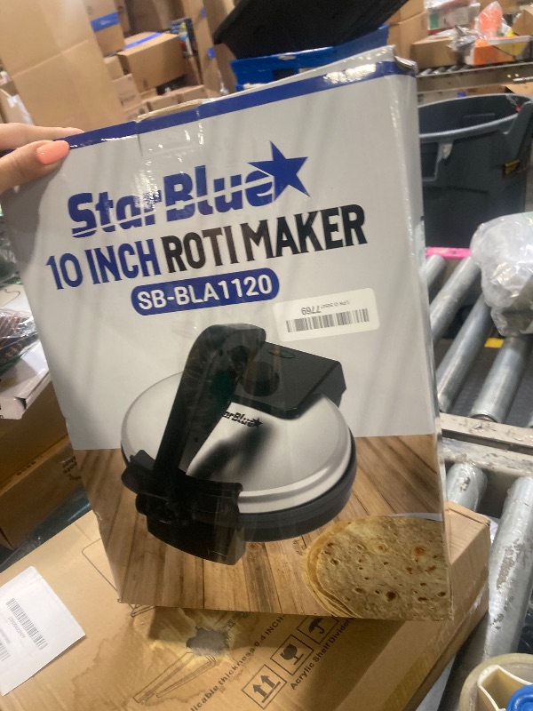 Photo 1 of 10inch Roti Maker by StarBlue with FREE Roti Warmer and Removable Handle - The automatic Stainless Steel Non-Stick Electric machine to make Indian style Chapati, Tortilla, Roti AC 110V 50/60Hz 1200W
