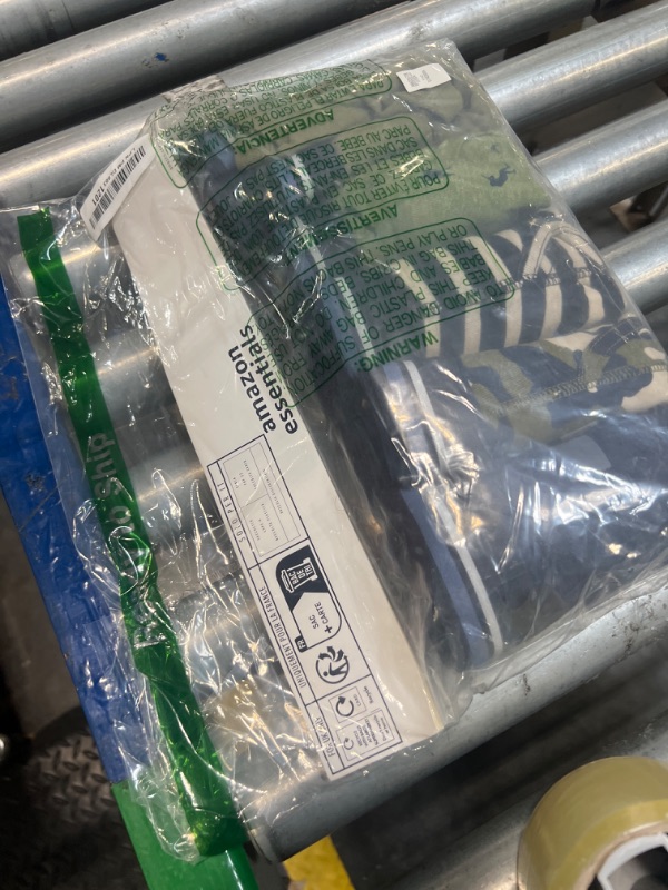 Photo 1 of Amazon Essentials Men's Underwear Boxer Briefs, Comfortable Cotton, Tag-Free, Pack of 5, Black White Stripe/Camo/Dark Blue/Military Green/Warrior, Large