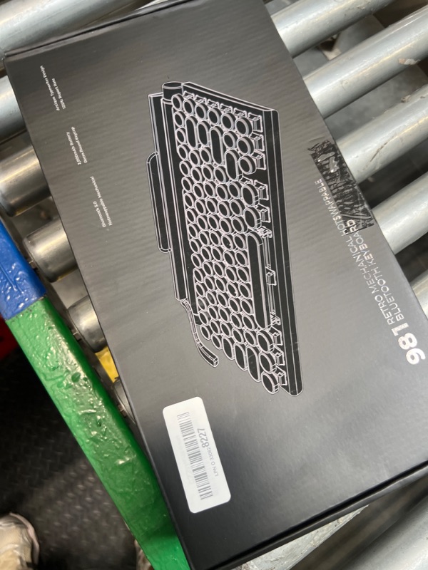 Photo 1 of Retro Typewriter Wireless Mechanical Gaming Keyboard, Bluetooth 5.0 Office Computer Vintage Keyboards 83-Key Blue Switches Punk Round Keycap, LED Backlight, Compatible with PC/Laptop/Pad/Phone, Pink