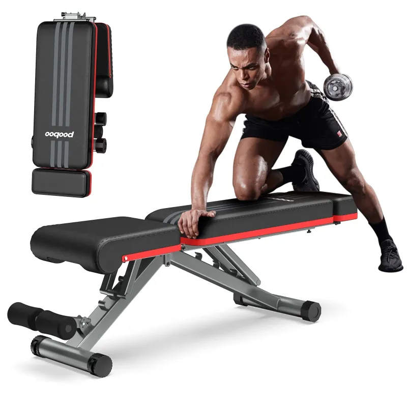 Photo 1 of **SIMILAR*******MINOR DAMAGE***Pooboo Adjustable Dumbbell Bench Foldable Workout Weight Bench Press Incline Decline for Home Gym Strength Training 660LBS
