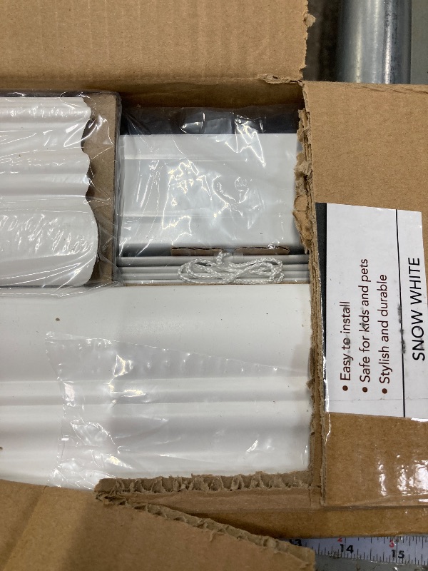 Photo 1 of  BLINDS Faux Wood Blinds with Crown Valance - 30.5" Width x 48" Height, White, Cordless Window Blinds & Shades - Blinds for Indoor Windows, 2" Faux Wooden Blinds for Home, Window Shades