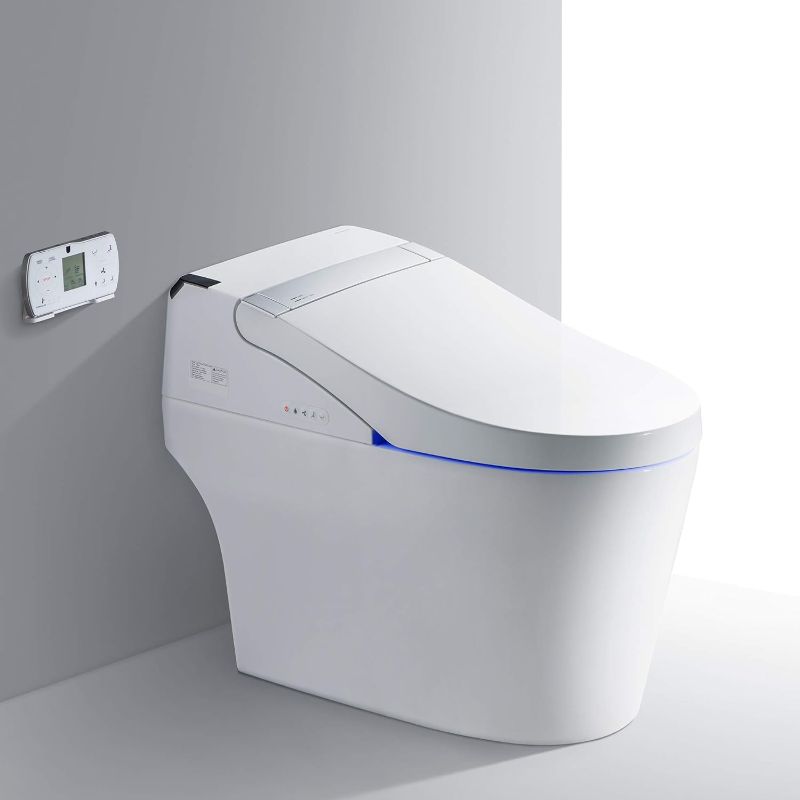 Photo 1 of WOODBRIDGE B0960S Auto Flush, Auto Open & Auto Close, 1.28 GPF Single Flush Toilet with Intelligent Smart Bidet Seat and Wireless Remote Control, Chair Height