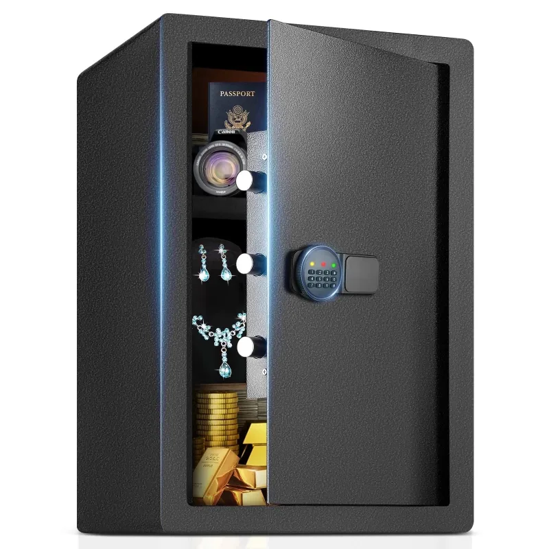 Photo 1 of ***ITEM IS LOCKED NO KEYS OR CODE****SRWTRCHRY 3.8 Cu ft Large Safe Box, Home Safe with Digital Keypad and Deposit Slot & Alarm System, Money Safe With Mute Function and LED Light, Safe for Money Valuables
