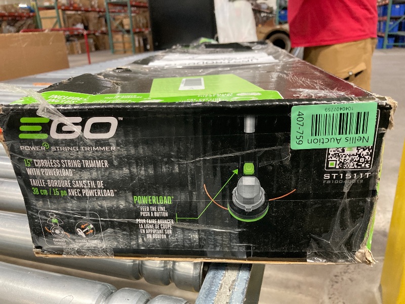 Photo 1 of **MISSING BATTERY****EGO Power+ ST1511T 15-Inch Weed Eater 56-Volt Lithium-Ion Cordless POWERLOAD String Trimmer Kit with Telescopic Alu Foldable Shaft Weed Wacker - 2.5Ah
