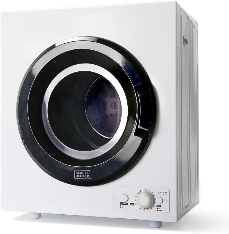 Photo 1 of ****PARTS ONLY***BLACK+DECKER BCED37 Compact Dryer for Standard Wall Outlet, Small, 4 Modes, Load Volume 13.2 lbs., White