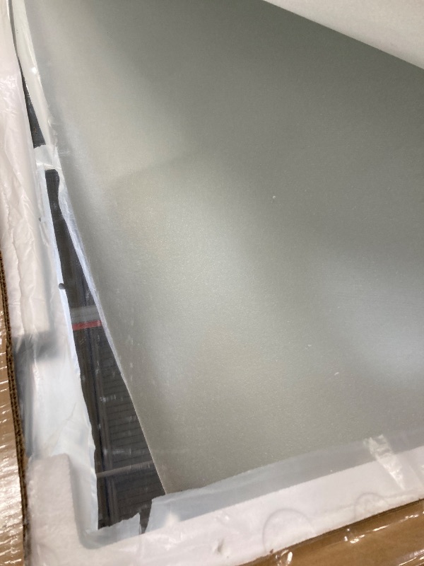 Photo 1 of ***THE FRAME IS WHITE*****60x36 Matte Black Bathroom Mirror, Modern Rectangle Metal Framed Mirrors for Wall, Rounded Corners, Shatter-Proof (Horizontal/Vertical)