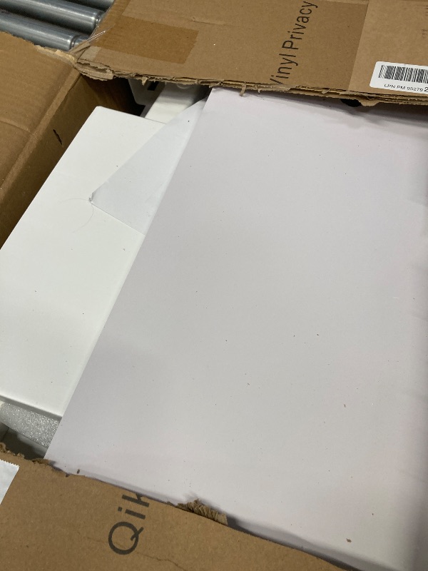 Photo 1 of ***MISSSING PARTS**Qikdesign No-Dig Air Conditioner Fence 36" W X 45" H White Vinyl Privacy Fence with Planter Box for Trash Can Pool Equipment (2 Panels)