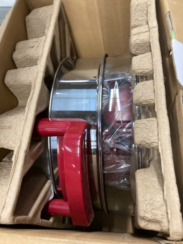 Photo 1 of 16 Qt. Red Oil-less Air Fryer with Built-in Timer

