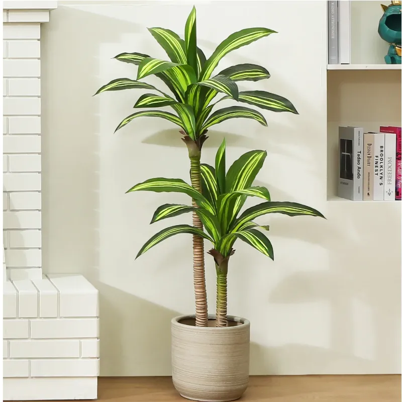 Photo 1 of Artificial Plants, 4ft Fake Dracaena Tree in Black Plastic Pot, Faux Plants Indoor Outdoor Decor, Silk Plants for Home Decor Office Porch Patio Perfect Housewarming Gift