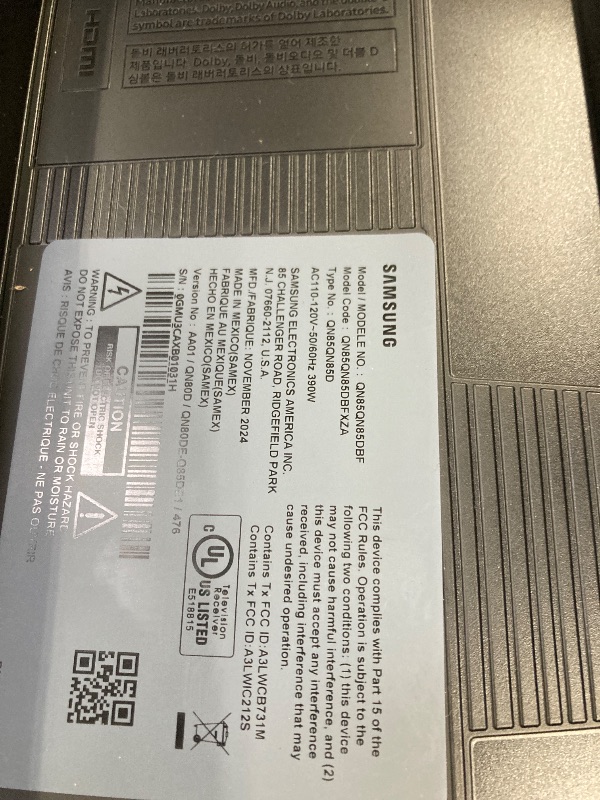 Photo 1 of SAMSUNG 85-Inch Class QLED 4K QN85D Series Mini LED, Neo Quantum HDR Smart TV w/Dolby Atmos, Object Tracking Sound Lite, Real Depth Enhancer Pro, Alexa Built-in (QN85QN85D, 2024 Model)