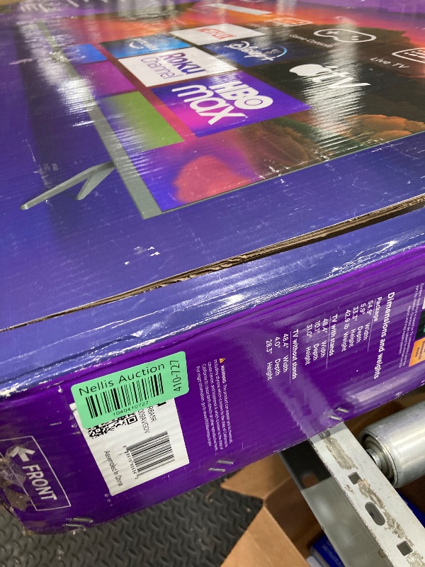 Photo 1 of ++it's broken++++Roku Smart TV – 55-Inch Plus Series 4K QLED RokuTV with Roku Voice Remote Pro, Dolby Vision, Striking 4K Resolution, Automatic Brightness, & Seamless Streaming – Live Local News & Sports
