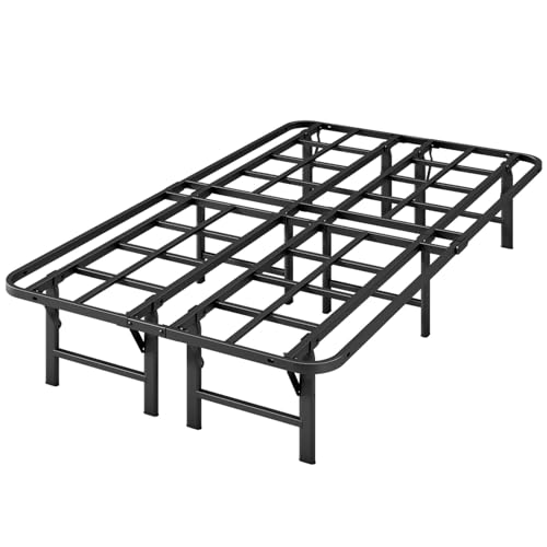 Photo 1 of ++2 box++ZIYOO Twin Folding Bed Frames, 16 Inch High Heavy Duty Mattress Foundation, Metal Platform Bed Frame Twin, No Box Spring Needed, Qiuck Assembly, Noise
