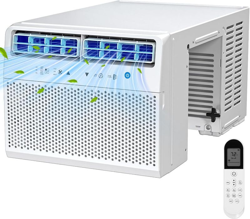 Photo 1 of 12,000 BTU (8,100 BTU DOE) 120-Volt Window Air Conditioner up to 550 sq. ft. Through the Wall AC w/Dehumidifier White