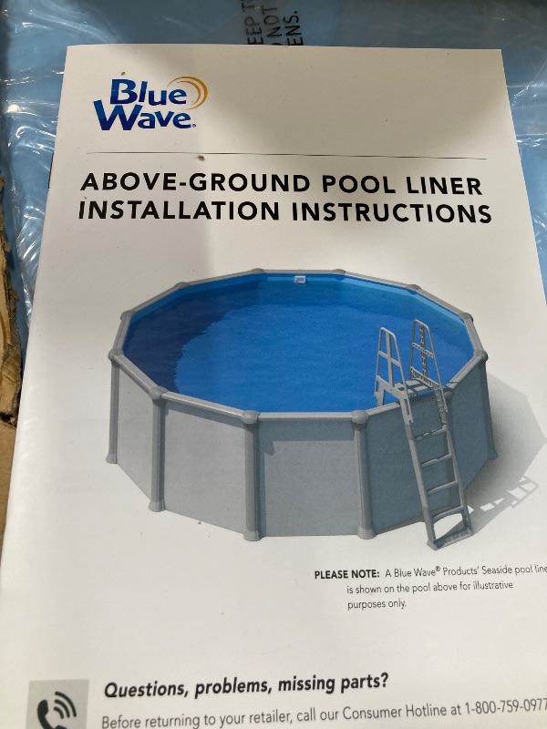 Photo 1 of ++NO COMPLETE+++Blue Wave Martinique 24-Feet Round 52-Inch Deep 7-Inch Top Rail Metal Wall Swimming Pool Package