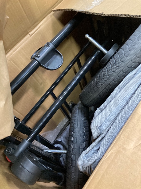Photo 1 of ***PARTS ONLY**SACVON All-Terrain Stroller Wagon for Toddlers with Canopy, Parent Organizer, Adjustable Handlebar, 2 Cup Holders DARK GREY