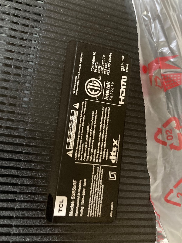 Photo 1 of ***PARTS ONLY/CRACKED SCREEN**
TCL 55-Inch Class S5 UHD 4K LED Smart TV with Fire TV (55S551F, 2024 Model), Dolby Vision, HDR PRO+, Dolby Atmos, Alexa Built-in with Voice Remote, Apple AirPlay 2 Compatibility, Streaming Television