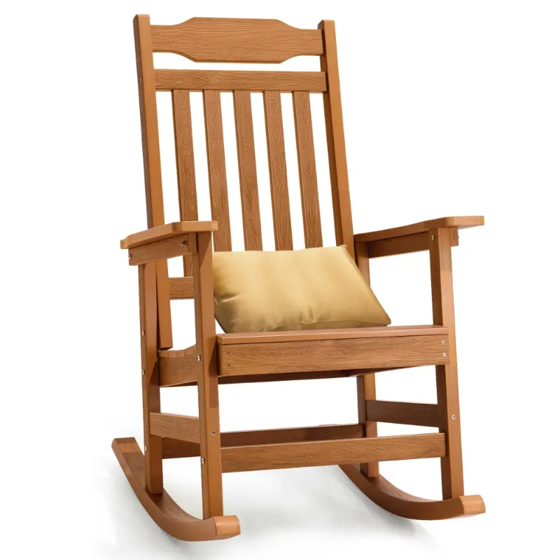 Photo 1 of ***MAYBE PARTS ONLY***
Naipo Patio Rocking Chair All-Weather, Porch Rocker Chair 400 lbs Capacity, Outdoor and Indoor, Teak
