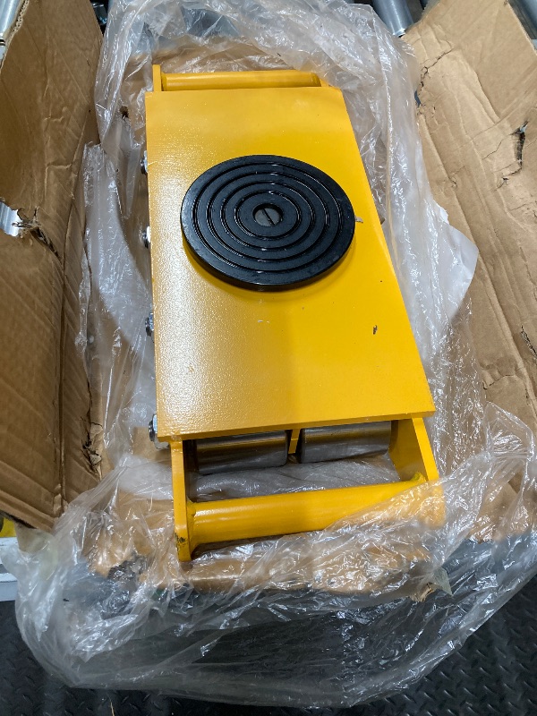 Photo 1 of Heavy Duty Machine Skates 12T 26400lbs Machine Dolly Skate Machinery Moving Skate with 360° Rotation Cap, 8 Steel Wheels, Machinery Mover for Industrial Moving Equipment