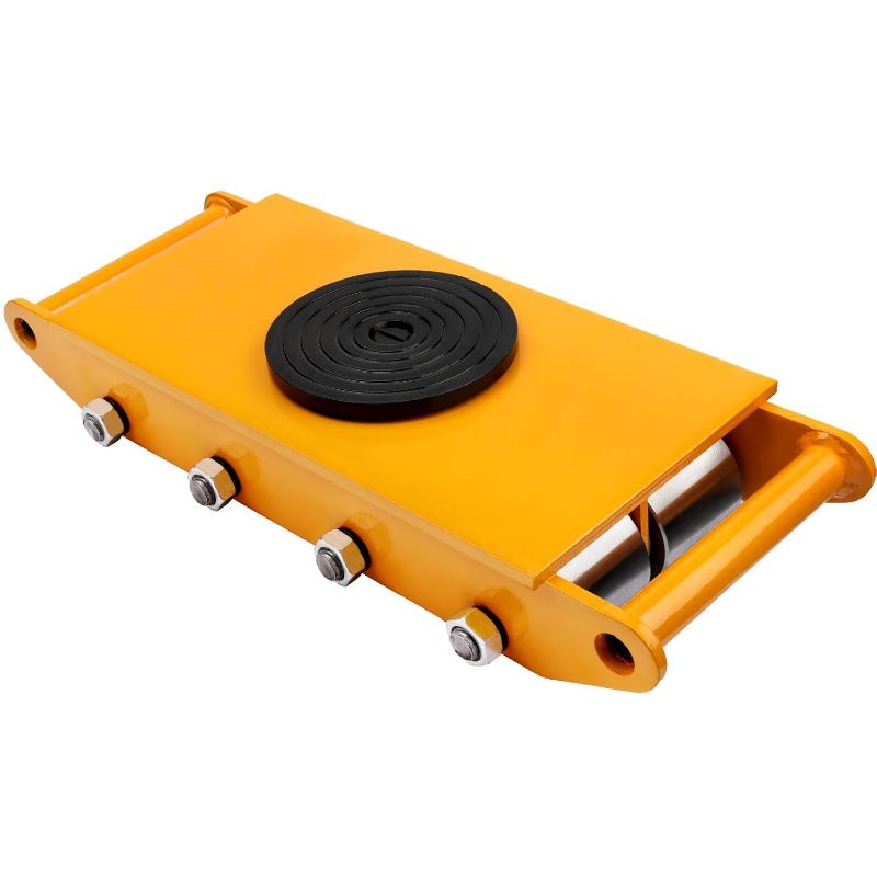 Photo 1 of Heavy Duty Machine Skates 12T 26400lbs Machine Dolly Skate Machinery Moving Skate with 360° Rotation Cap, 8 Steel Wheels, Machinery Mover for Industrial Moving Equipment