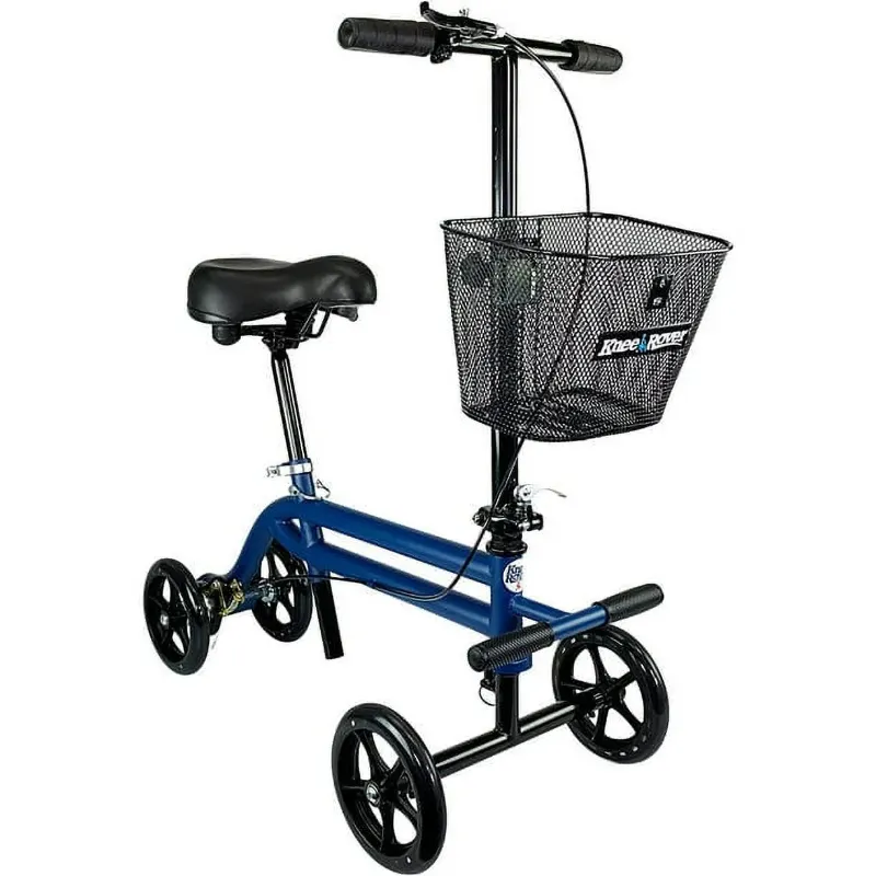 Photo 1 of KneeRover Steerable Seated Kneescooter - Seated Mobility Walker with Gel Seat & Leg Rest, Blue