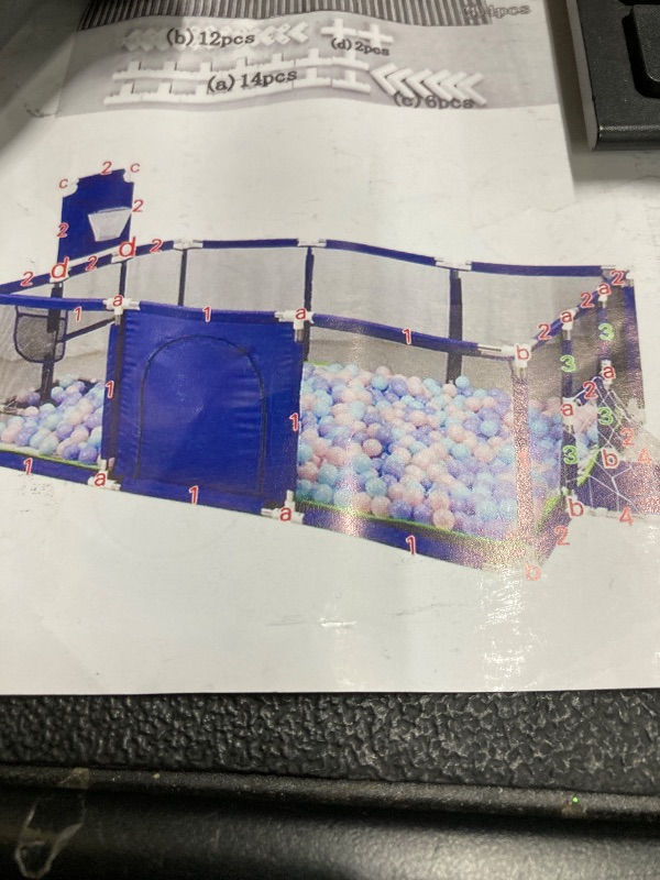Photo 1 of Baby Playpen,71x48inch Large Play Yard for Babies Toddlers, Sturdy Safety Baby Play Area Center Twins, Pink **** Picture is  for reference only ***