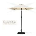 Photo 1 of Ainfox 7.5ft Patio Umbrella Outdoor Portable Table Market Umbrella with Push Button Tilt/Crank Waterproof UV-proof,Khaki
