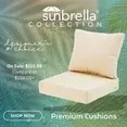 Photo 1 of ***THE COLOR GREY****Sunbrella Premium Performance 24" x 24" Deep Seat Replacement Cushion Set in Spectrum Mist **** PIcture is for reference only,  design/ color may vary ****
