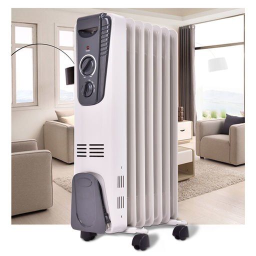 Photo 1 of 1500-Watt Electric Oil Filled Radiator Space Heater 5.7 Fin Thermostat Room Radiant **** Store sealed , opened for picturing ***
