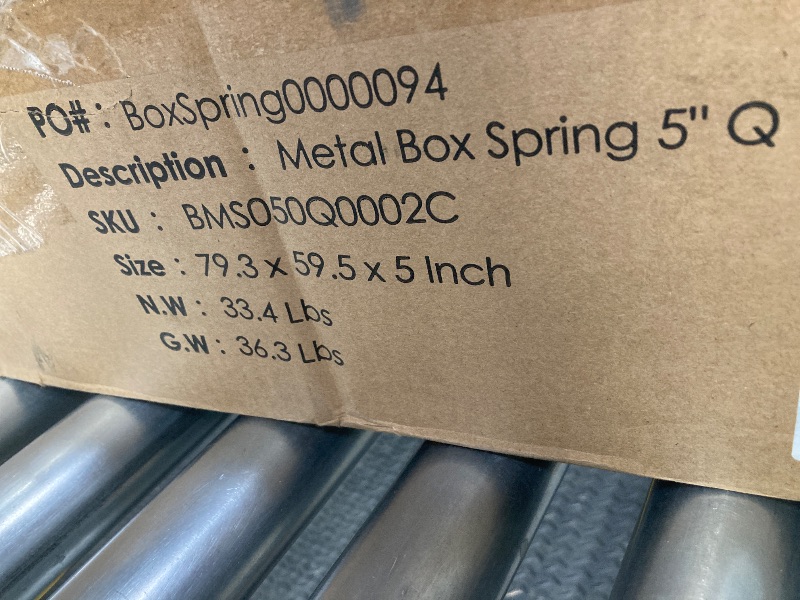 Photo 1 of  Box Spring, Box Springs King  Basics Bed Base, Mattress Foundation, Black Heavy Duty Metal Structure with Cover, No Noise, Easy Assembly