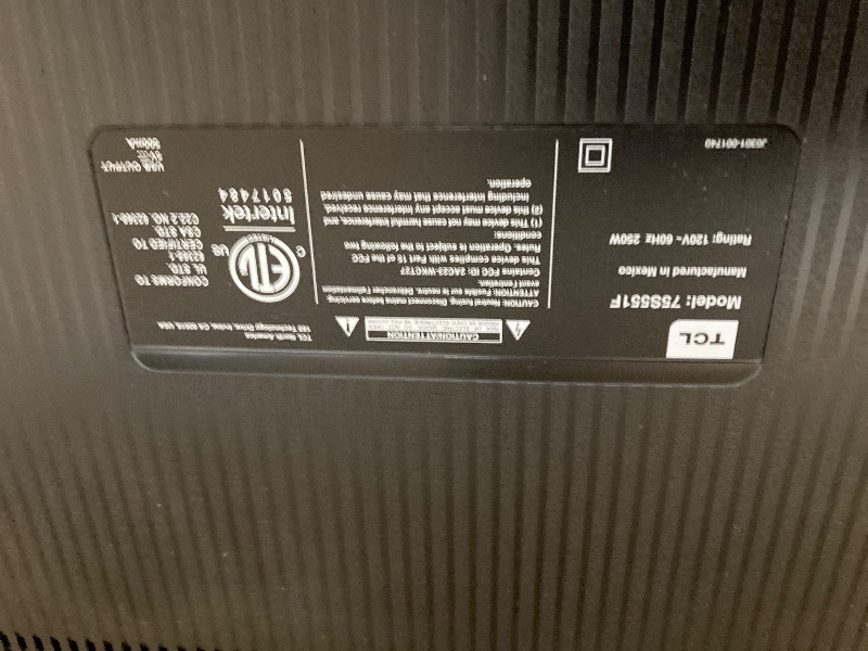 Photo 1 of ****PARTS ONLY****TCL 75-Inch Class S5 UHD 4K LED Smart TV with Fire TV (75S551F, 2024 Model), Dolby Vision, HDR PRO+, Dolby Atmos, Alexa Built-in with Voice Remote, Apple AirPlay 2 Compatibility, Streaming Television
