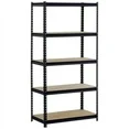 Photo 1 of ***PACKAGE OF 2**2-13029412 5 Tier Heavy Duty Storage Shelf Garage Shelving Unit Bookcase 2 Colors Black 45x90x180cm Adjustable Shelving
