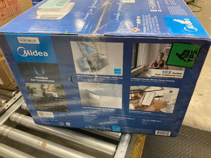 Photo 1 of Midea 10,000 BTU U Shaped Smart Inverter Window Air Conditioner, Cools up to 450 Sq. Ft.,Ultra Quiet with Open Window Flexibility, Works with Alexa/Google Assistant, 35% Energy Savings, Remote Control